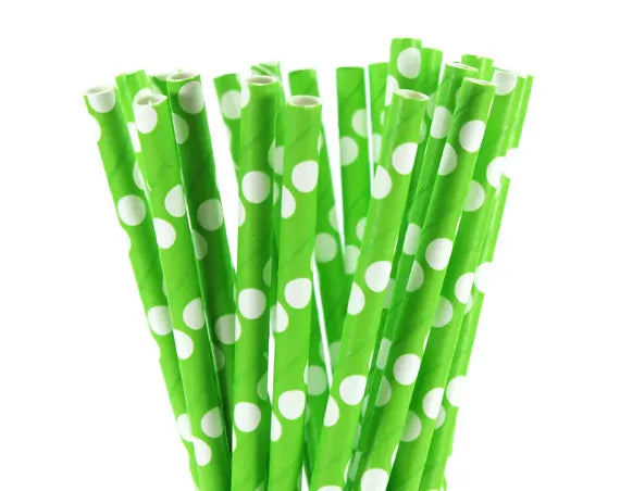 Grass Green Paper Straws (25pcs)