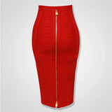 Women Candy Color Knit Skirt
