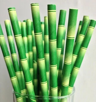 Grass Green Paper Straws (25pcs)