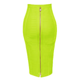 Women Candy Color Knit Skirt