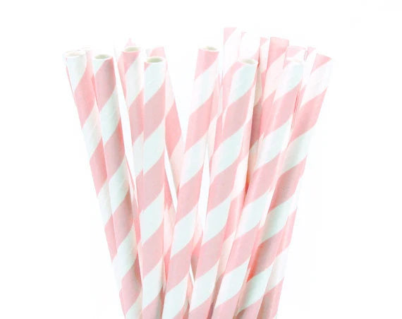 Light Color Paper Straws (25pcs)