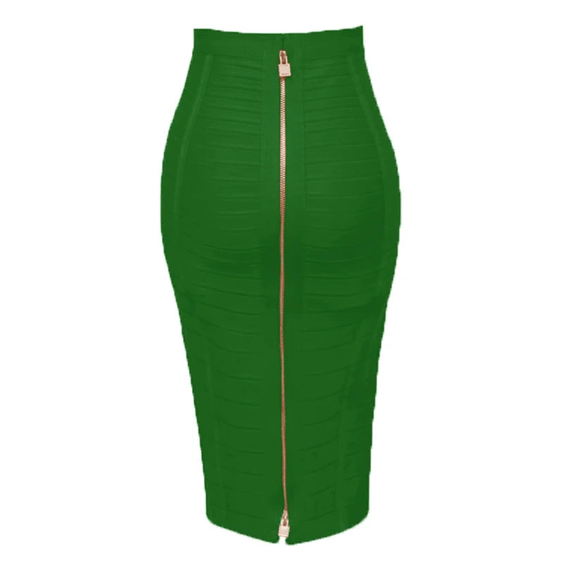 Women Candy Color Knit Skirt
