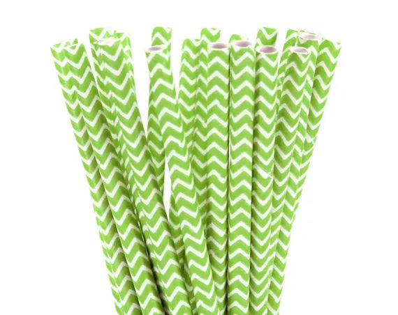 Grass Green Paper Straws (25pcs)