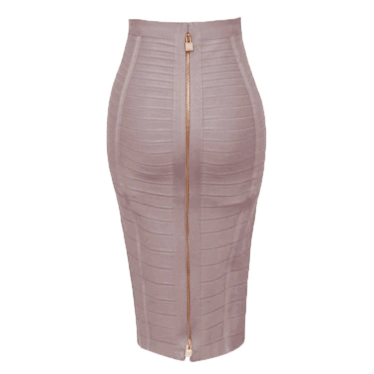 Women Candy Color Knit Skirt