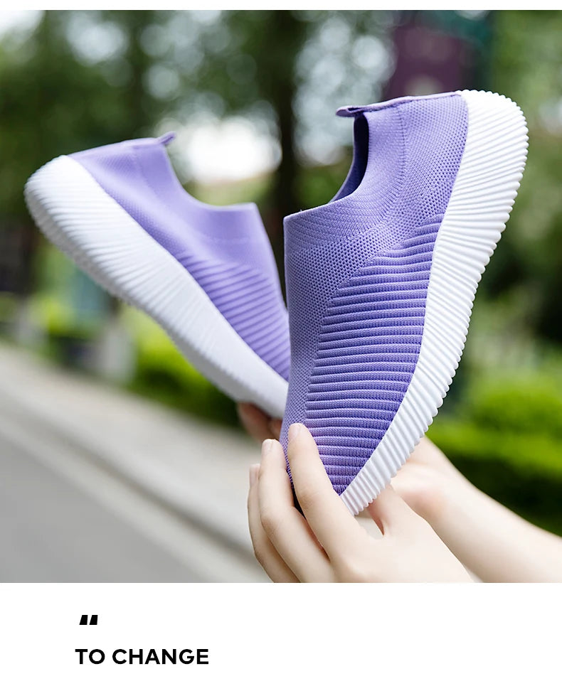 Women's Vulcanized Slip-On Sneakers