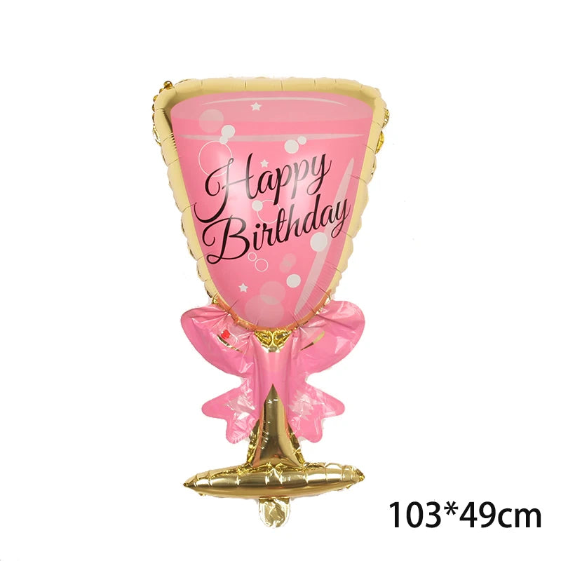 Champagne Goblet Helium Balloon