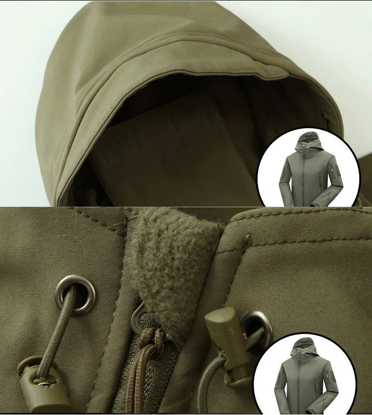 Men Softshell Fleece Waterproof Jacket