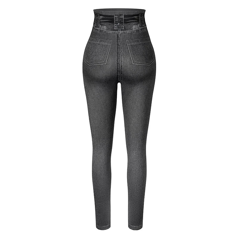 Women Printed Denim Leggings