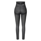 Women Printed Denim Leggings