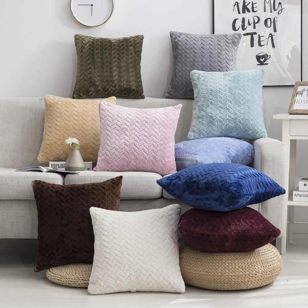 Plush Decorative Pillow Cover