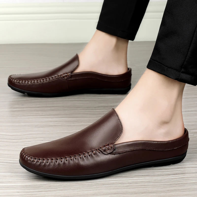 Men’s Summer Leather Mules