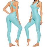 FlexFemme™ – Backless Halter Fitness Jumpsuit (Breathable, Sculpting & Supportive)