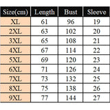 Men's Plus Size Hooded T-Shirt – 5XL to 9XL