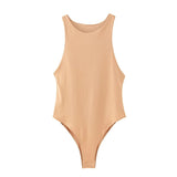 Women Solid Bodycon Club Bodysuit
