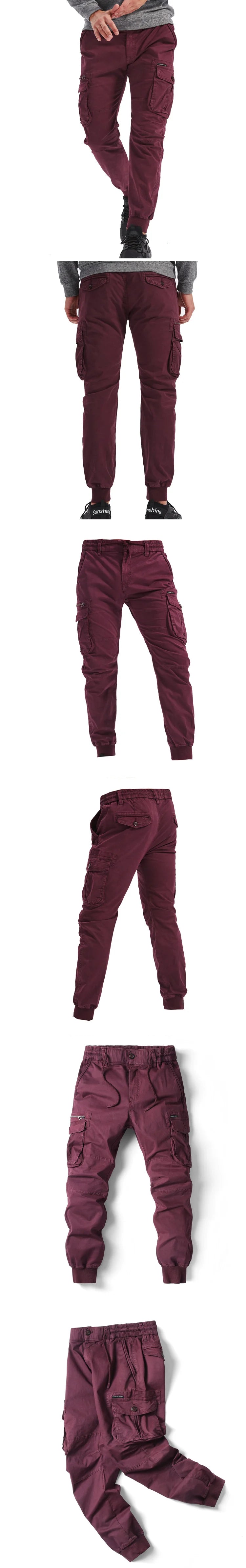 Men's Plus Size Cargo Jogger Pants – Cotton Full Length
