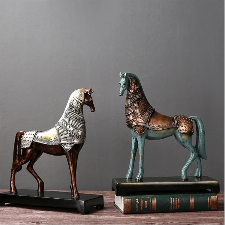European Lucky Horse Resin Ornament
