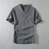 Men's Plus Size Linen Tracksuit Set