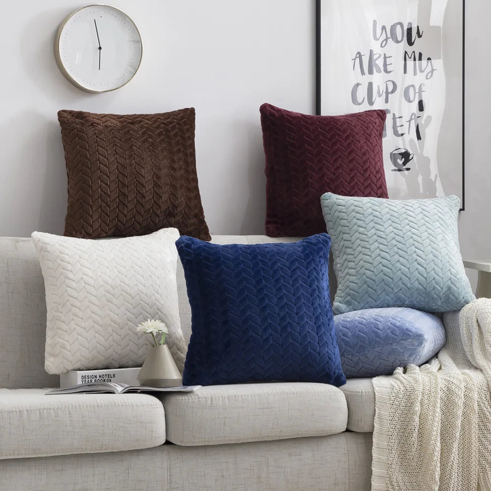 Plush Decorative Pillow Cover