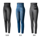 Women Printed Denim Leggings