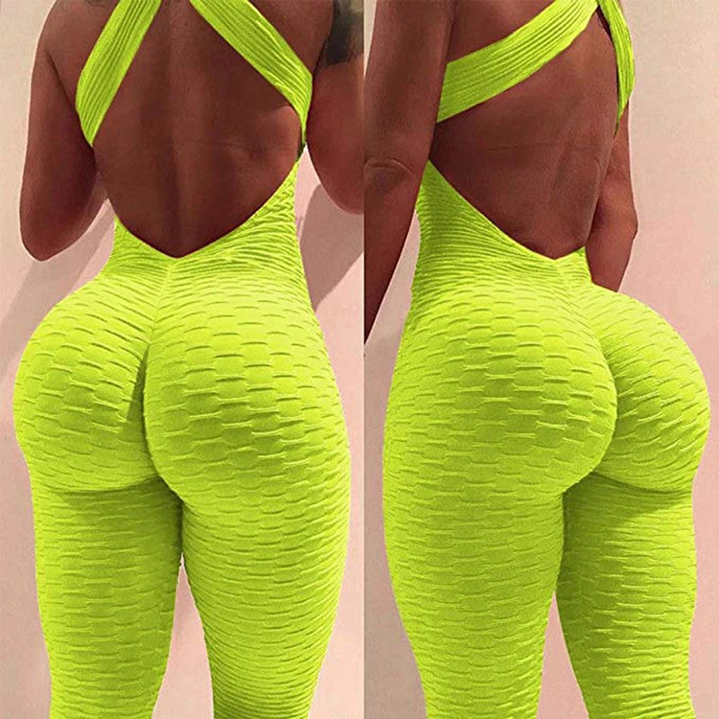 QuickTone™ – Sleeveless Backless Gym Bodysuit (Quick-Dry, Sculpting & Active)