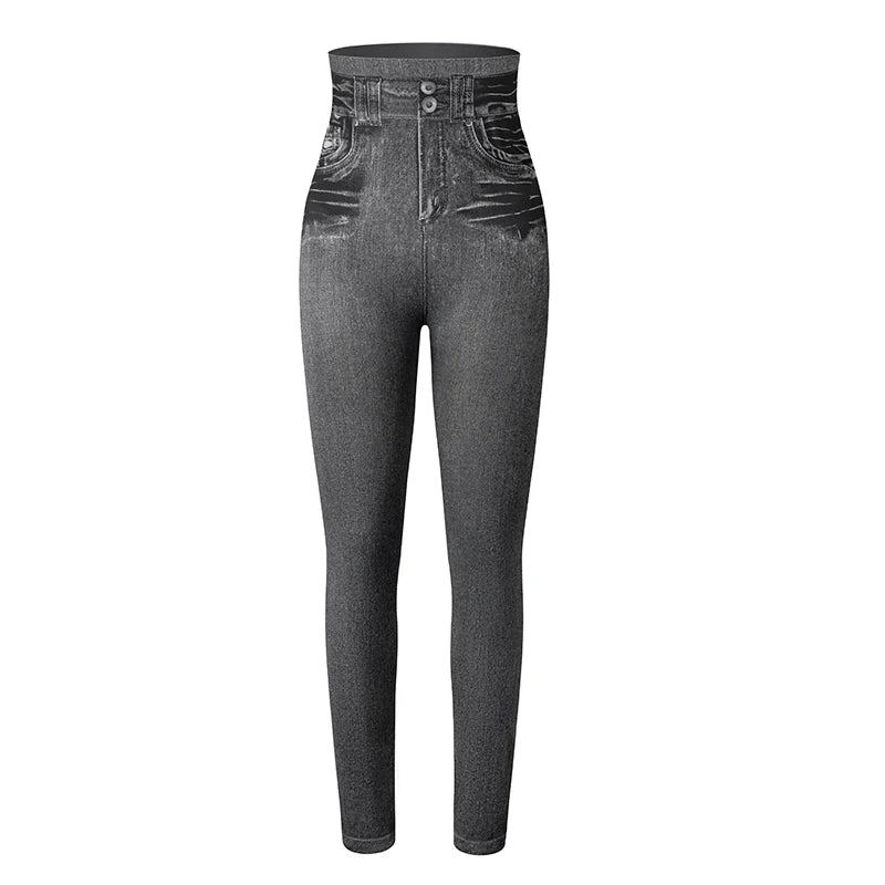 Women Printed Denim Leggings