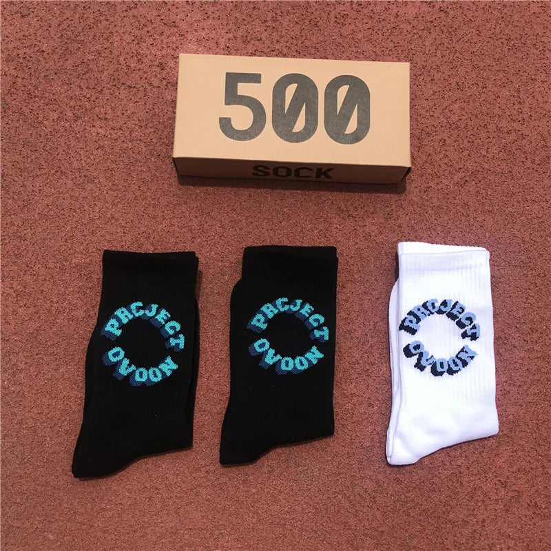 Men 3D Letter Socks 3 Pairs/Box