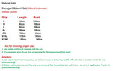 Size chart for satin bride robe, detailing lengths and bust measurements for sizes S to XXXXL.