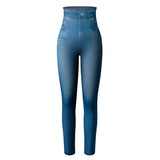 Women Printed Denim Leggings