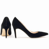 8cm Suede Pointed Pumps – Red Party Heels