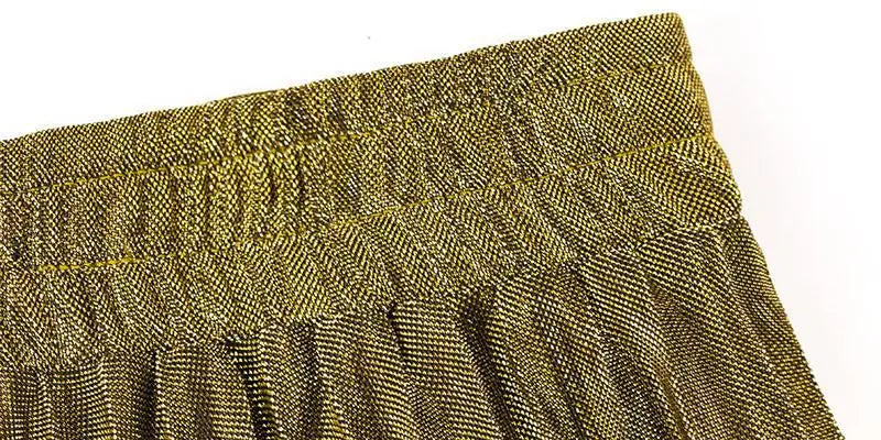 Women Gold Swing Maxi Skirt