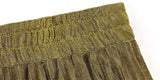 Women Gold Swing Maxi Skirt