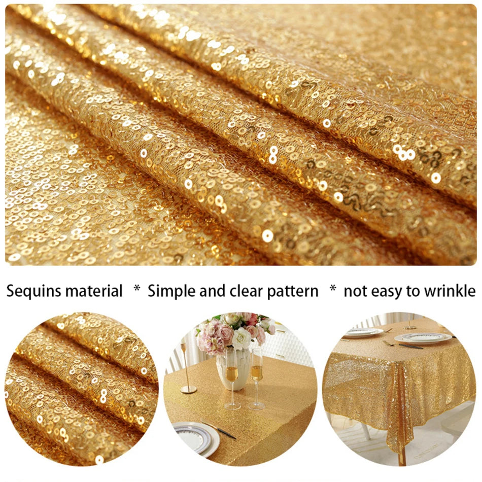 Sequin Rose Gold Tablecloth