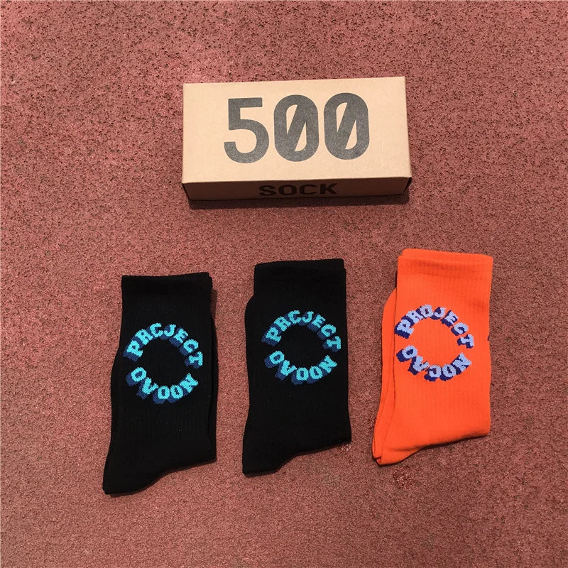 Men 3D Letter Socks 3 Pairs/Box