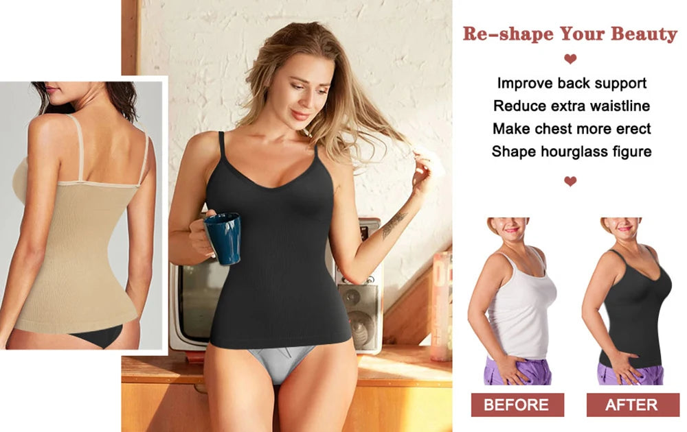 Cotton Shelf Bra Cami Pack