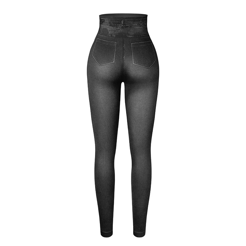 Women Printed Denim Leggings