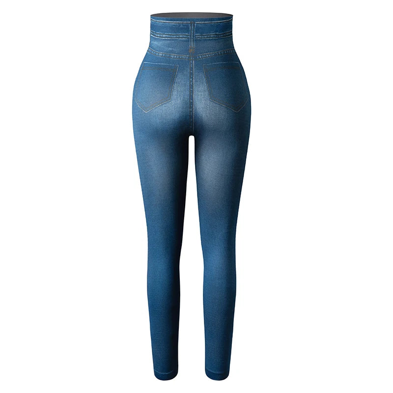 Women Printed Denim Leggings