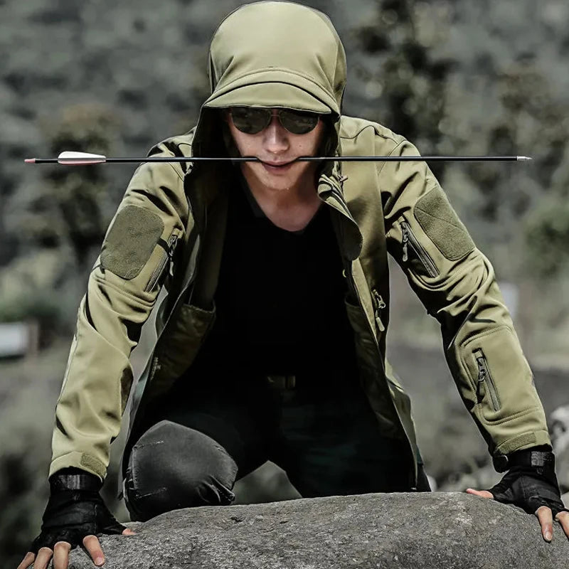 Men Softshell Fleece Waterproof Jacket