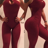 FlexFemme™ – Backless Halter Fitness Jumpsuit (Breathable, Sculpting & Supportive)