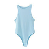 Women Solid Bodycon Club Bodysuit