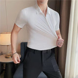 Men Stretch Short Sleeve Shirt