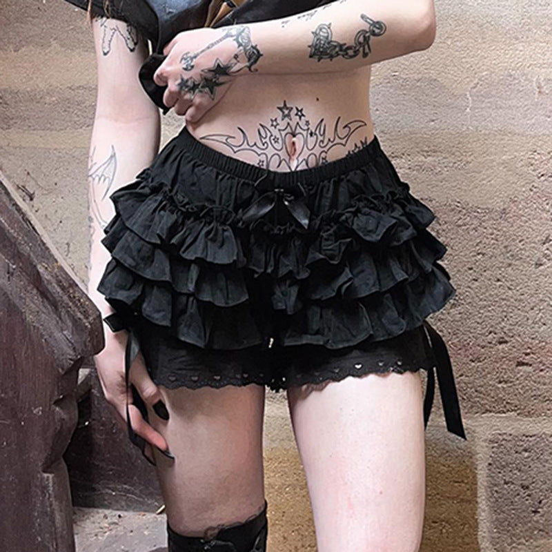 Women's Kawaii Patchwork Skirt Shorts