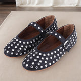 Women Crystal Ballerina Shoes Rhinestone Flats