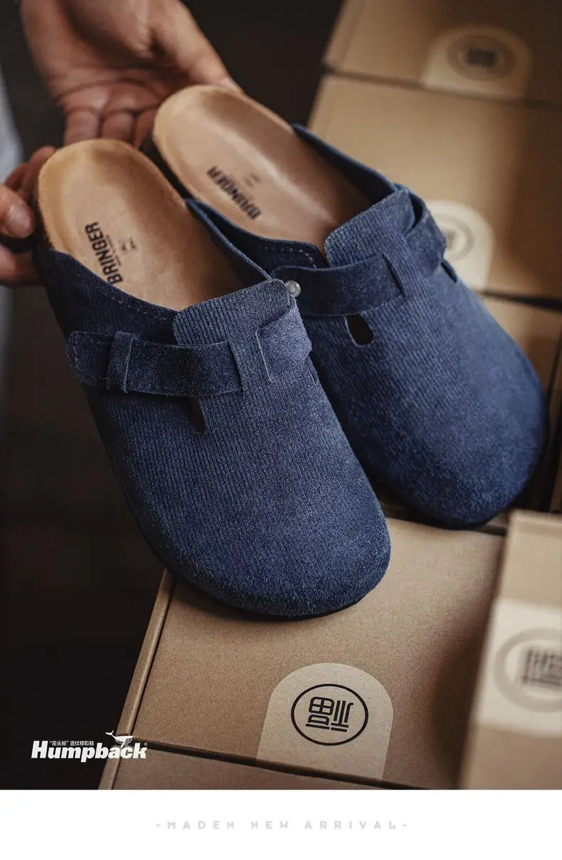 Men Blue Mule Shoes