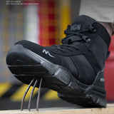 Women Safety Shoes Rotating Button Work Sneakers