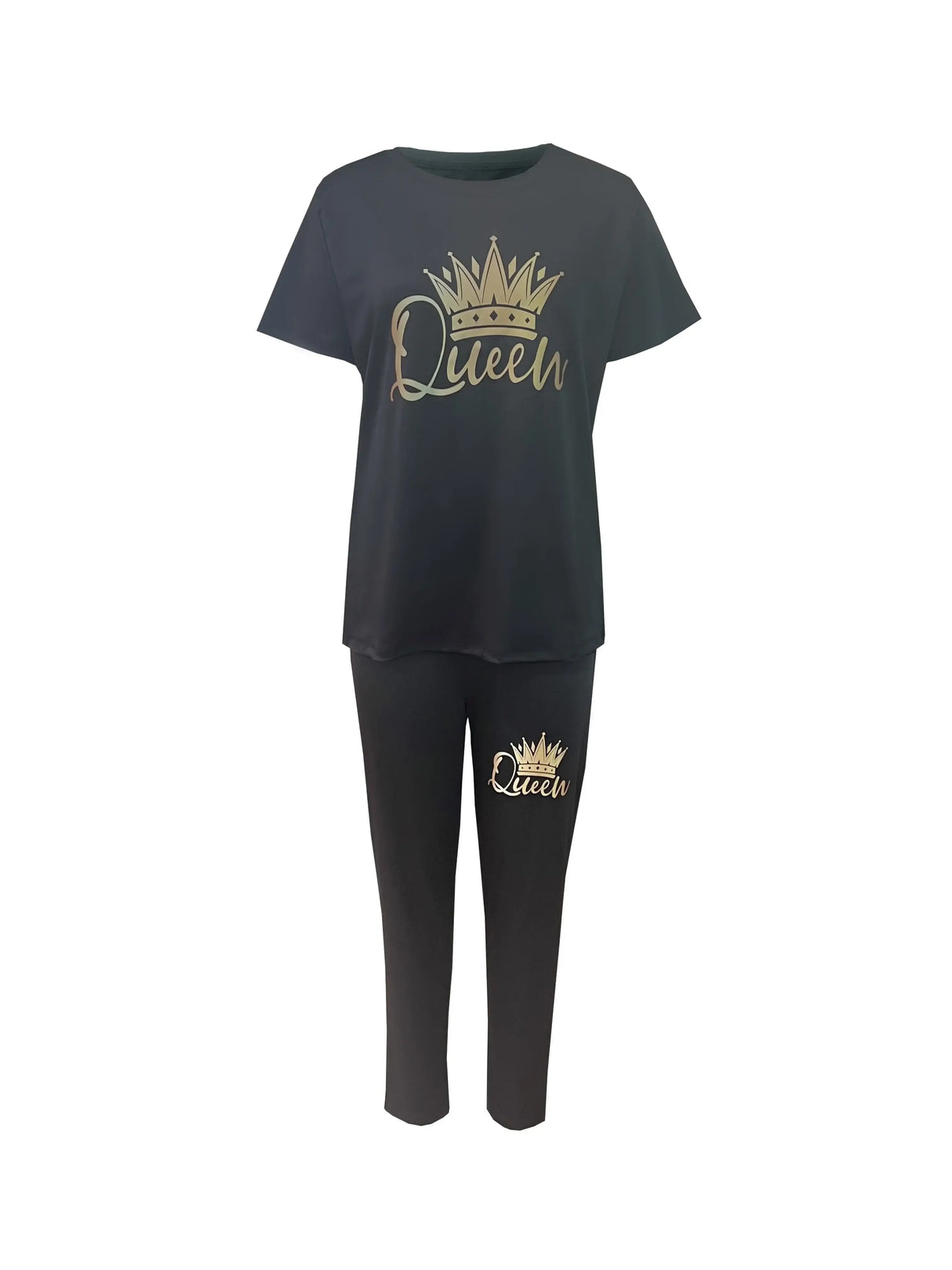 Women Plus Size Printed Casual Set