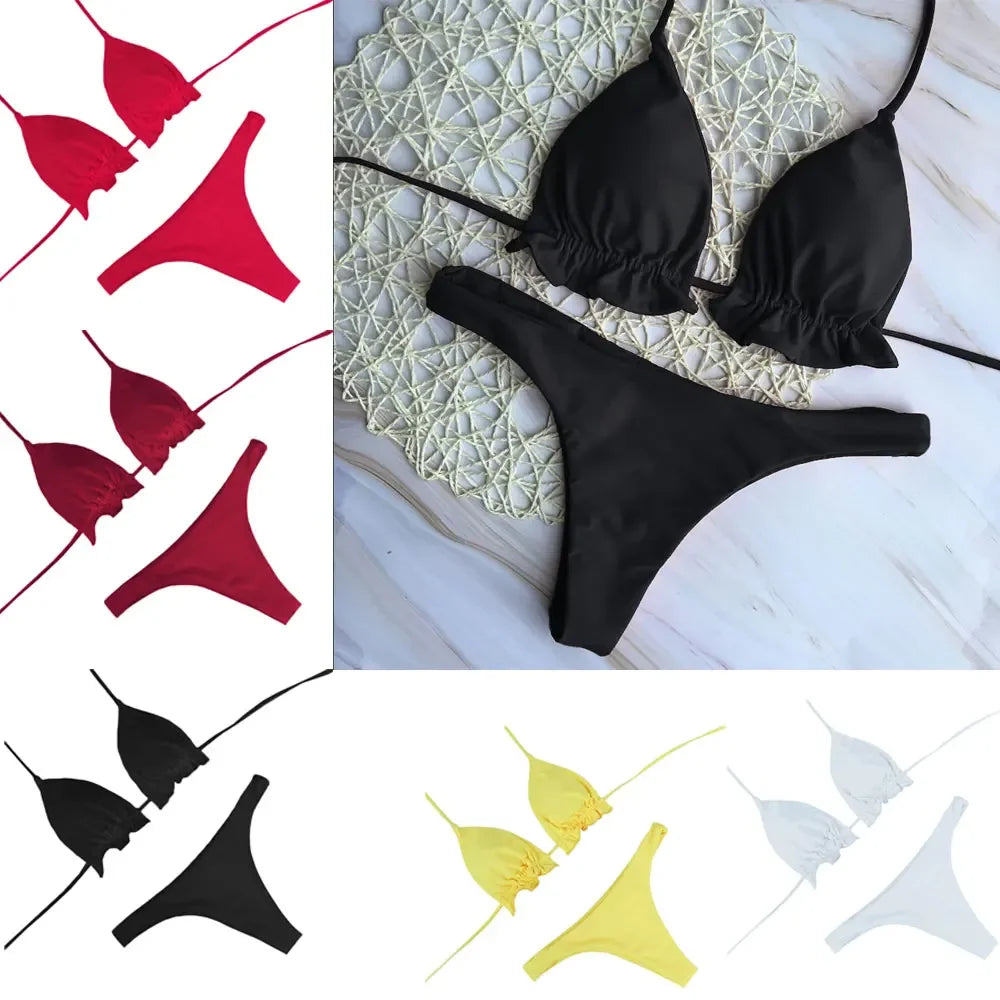 Lace-Up Brazilian Bikini
