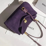 Frosted Leather Shoulder Bag