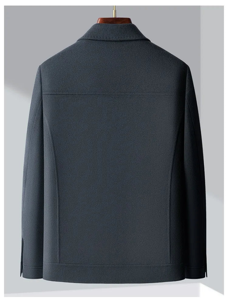 Men Slim Fit Wool Coat Business Jacket