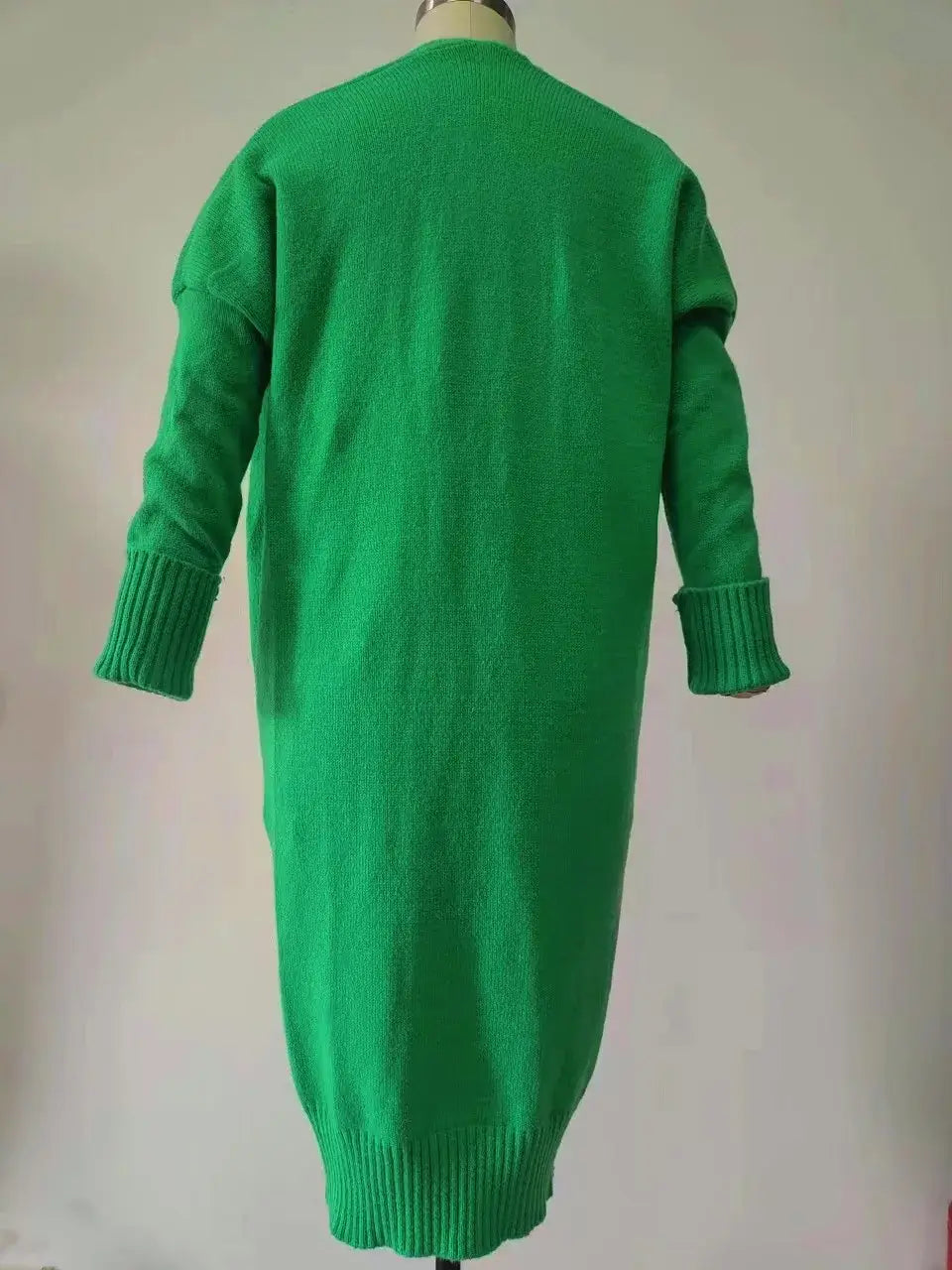 Women Long Pocket Knit Cardigan