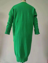Women Long Pocket Knit Cardigan